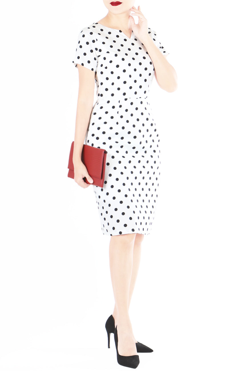 ‘Let’s Do The Polka’ Jeane Dress - White