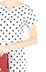 ‘Let’s Do The Polka’ Jeane Dress - White