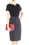 ‘Let’s Do The Polka’ Jeane Dress - Noir Black