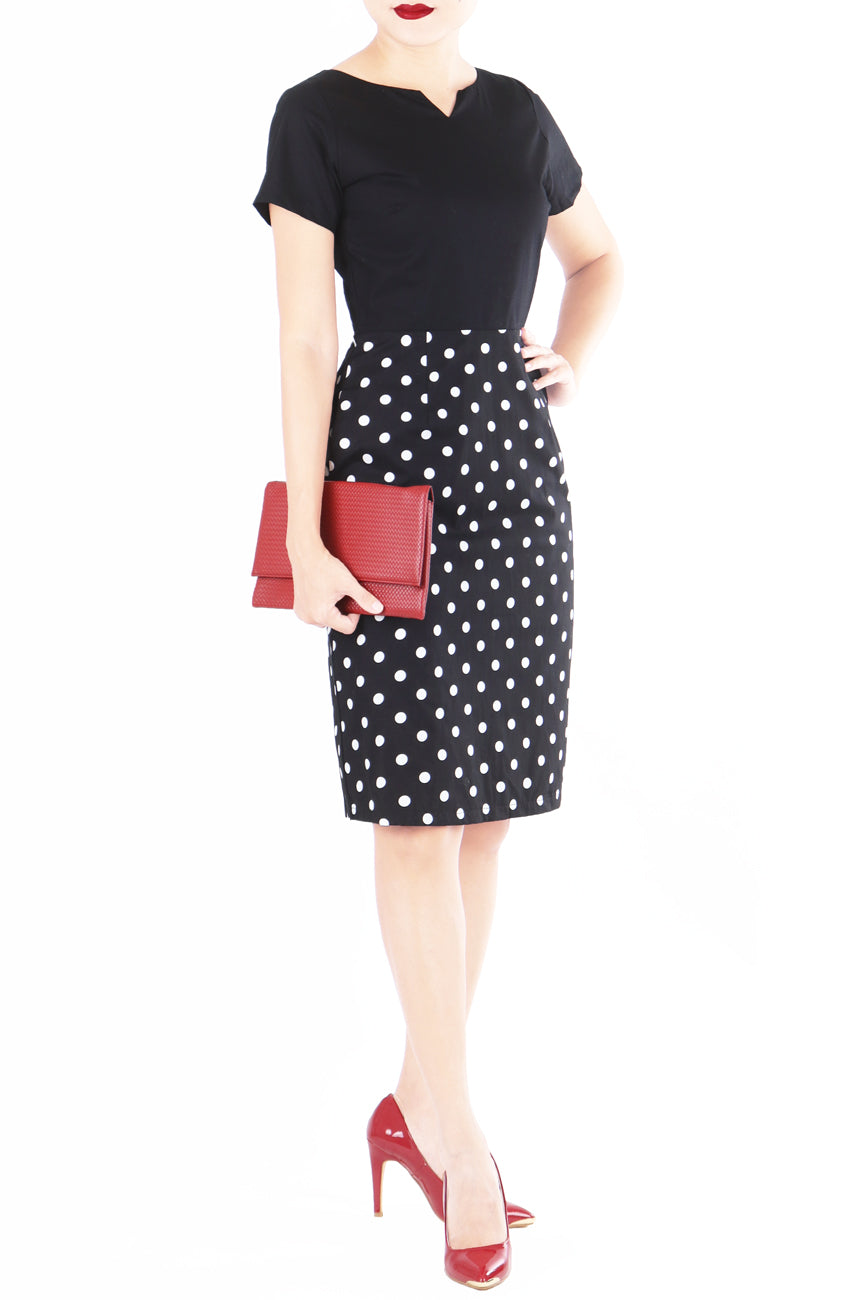 ‘Let’s Do The Polka’ Jeane Dress - Noir Black
