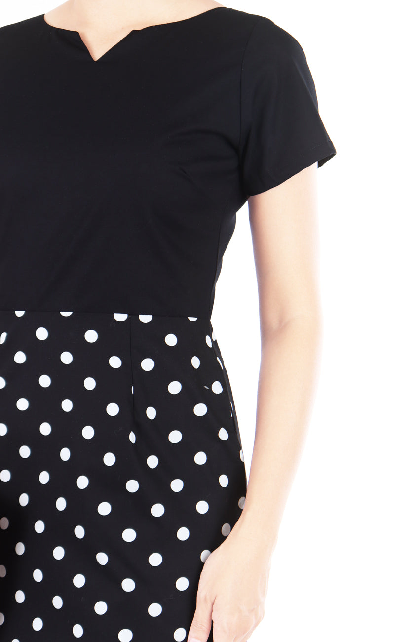 ‘Let’s Do The Polka’ Jeane Dress - Noir Black