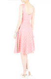 ‘Let’s Do The Polka’ Flare Midi Dress - Amaranth Pink