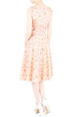 Lil’ French Patisserie Midi Flare Dress - Pastel Orange