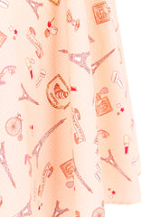 Lil’ French Patisserie Midi Flare Dress - Pastel Orange