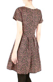 Little Sakura Blooms Flare Dress with Short Sleeves