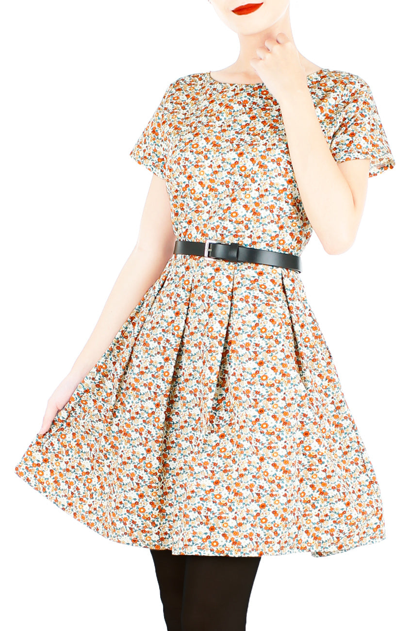 Living Lightheartedly Flare Dress with Short Sleeves