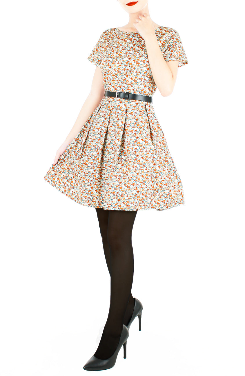 Living Lightheartedly Flare Dress with Short Sleeves