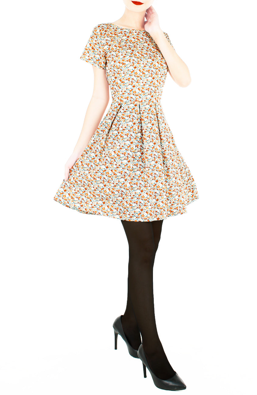 Living Lightheartedly Flare Dress with Short Sleeves