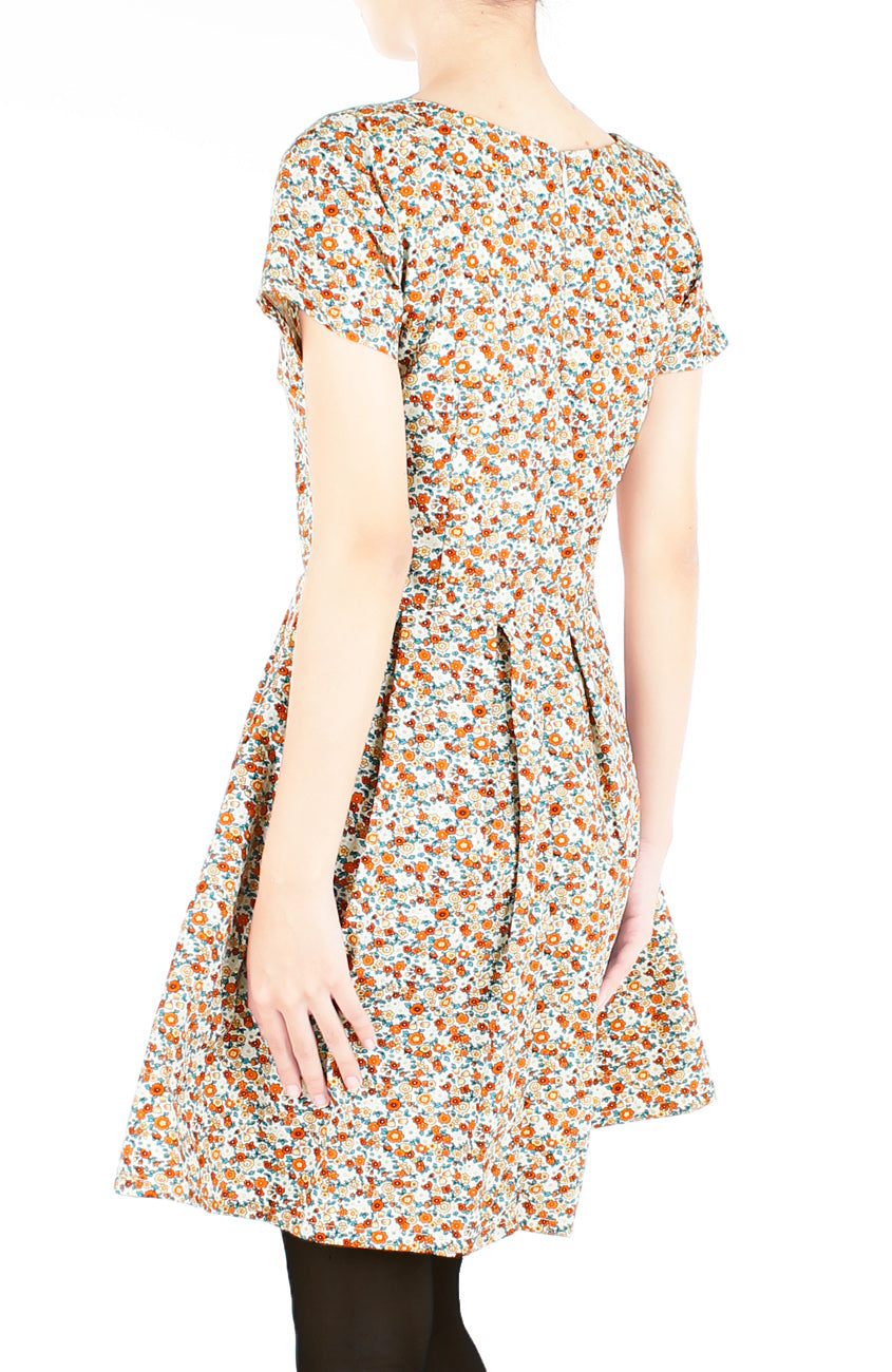 Living Lightheartedly Flare Dress with Short Sleeves