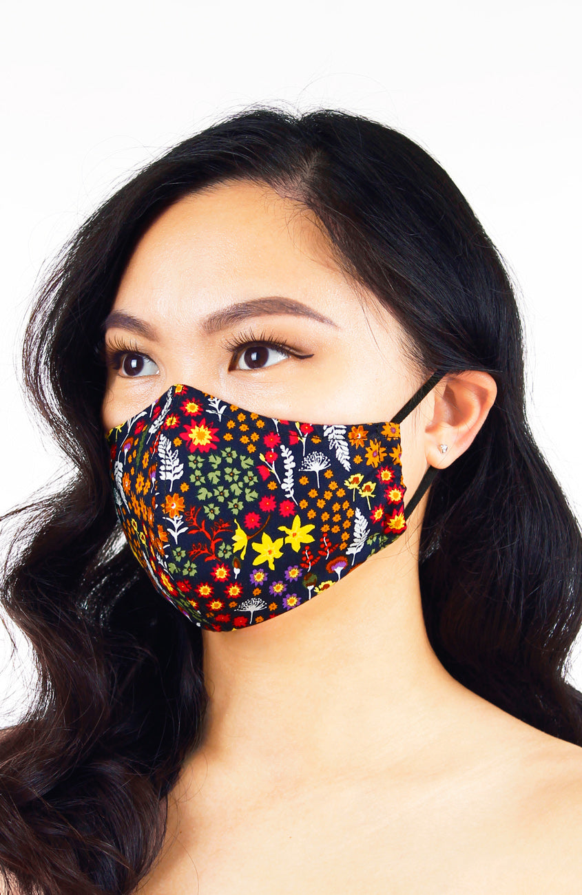 Lush Forest Ferns Pure Cotton Face Mask - Autumn