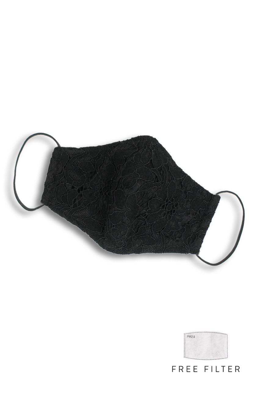 MASQUERADE Luxe Lace Mask - Haute Black