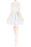 Magical Christmas Carousel Wrap Dress with Belt