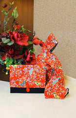 Magnificent Sakura Japanese Prosperity Bag in Red - Reversible