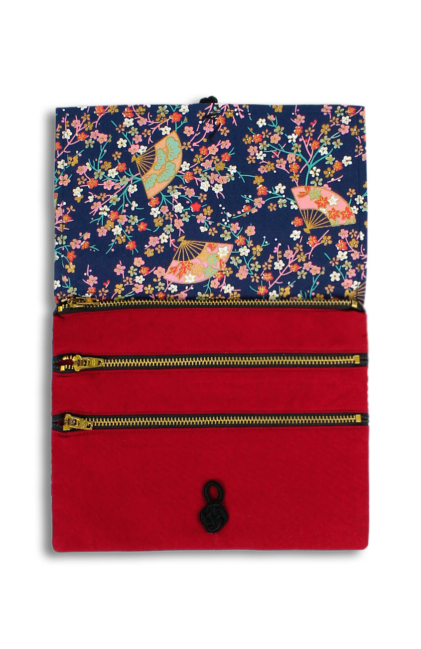 Magnificent Sakura ANGPAO Organizer Clutch in Symphony Blue