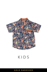 BOYS Magnificent Sakura Mandarin Collar Shirt