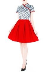 Majestic Porcelain Cheongsam Dress