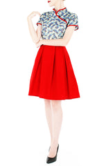 Majestic Porcelain Cheongsam Dress