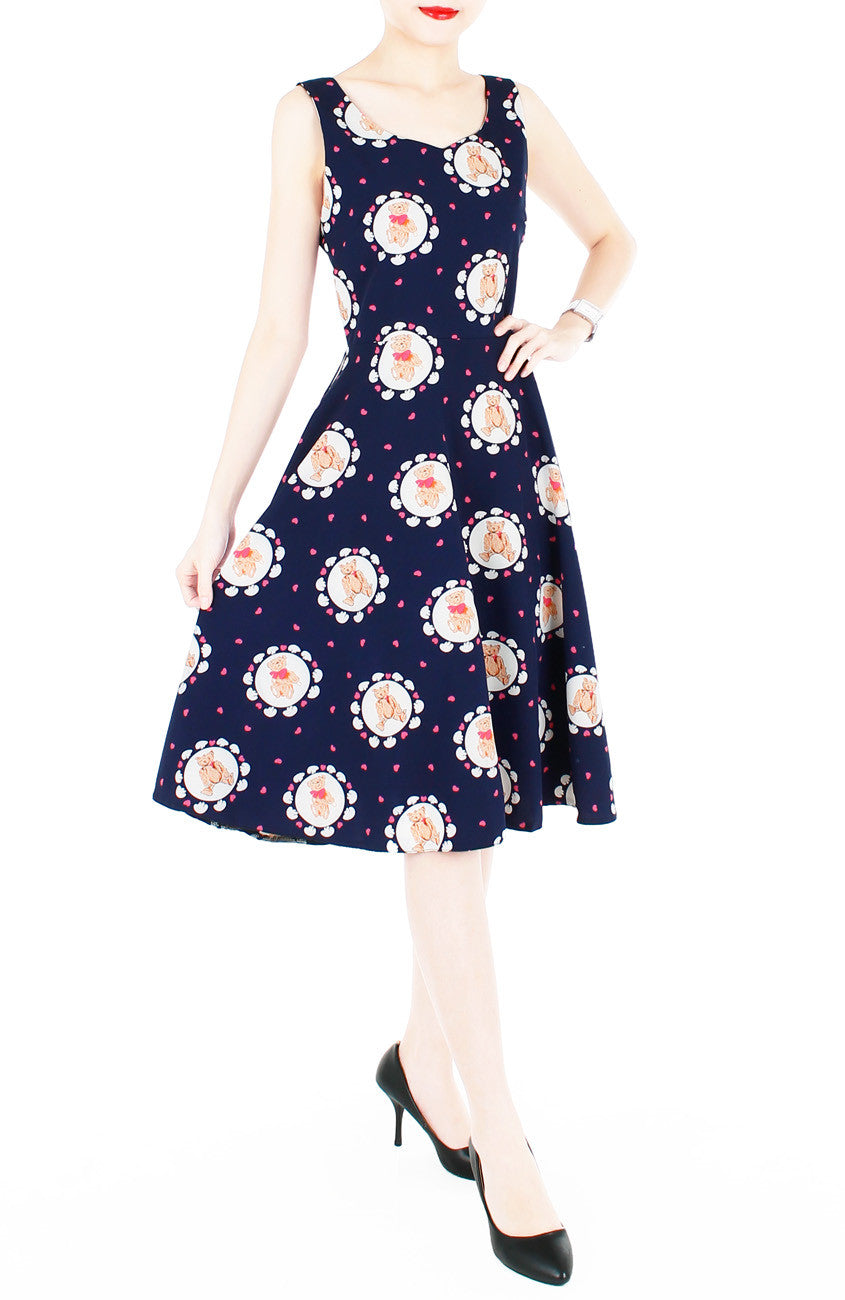Merci Bear-coup Flare Midi Dress