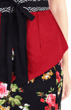 Merlot Rose Mei Kebaya Dress with Obi Belt