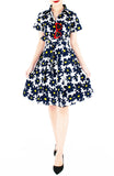 Midnight Jazz Rendition Emma Two-way Shirtdress