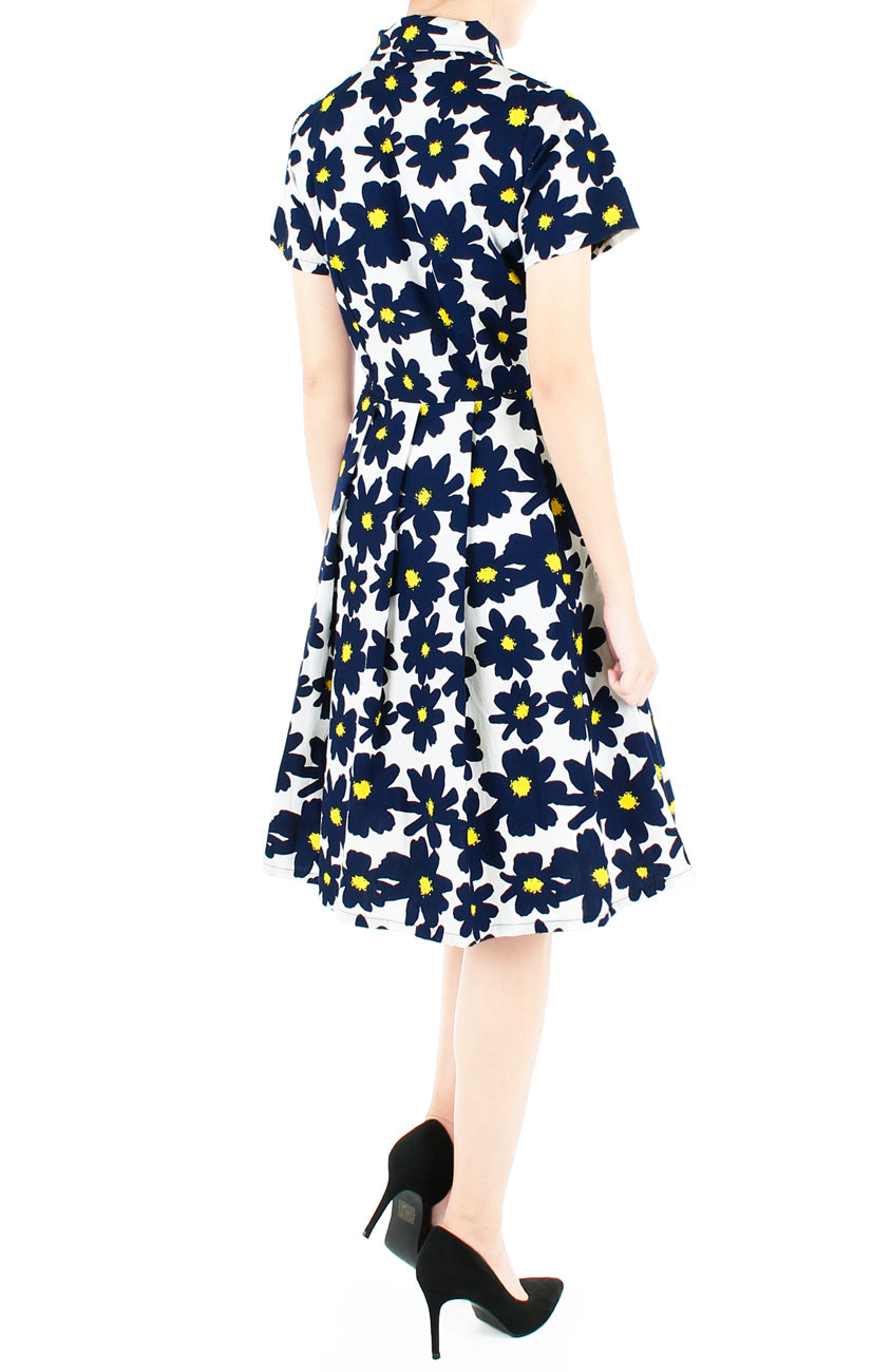 Midnight Jazz Rendition Emma Two-way Shirtdress