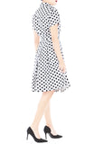 Miss Retro Polka Dots Anna Shirtdress - White