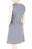 Mod Summer Gingham A-Line Button Down Dress - Black