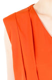 Modern Artful Origami Top - Orange