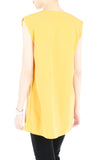 Modern Artful Origami Top - Yellow