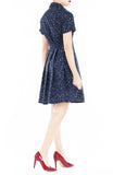 Moonlight Galaxy Anna Shirtdress - Midnight Blue