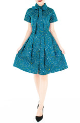 Moonlight Galaxy Emma Two-way Shirtdress - Cosmic Turquoise
