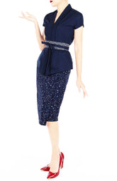 Moonlight Galaxy Mei Kebaya Dress with Obi Belt