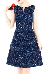 Moonlight Galaxy Stella Dress – Midnight Blue