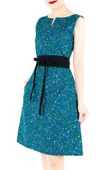 Moonlight Galaxy Stella Dress - Turquoise