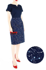Moonlight Galaxy Jeane Dress - Midnight Blue
