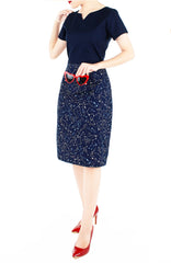 Moonlight Galaxy Jeane Dress - Midnight Blue