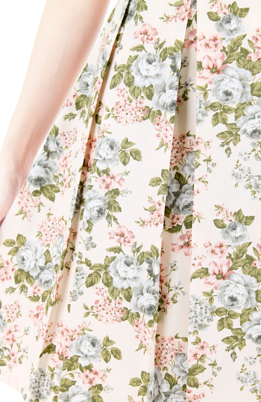 Museum of Roses Flare Dress with Short Sleeves