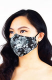 Mysterious Black Rose Pure Cotton Face Mask