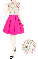 Mystical Dove & Sakura Cheongsam Dress