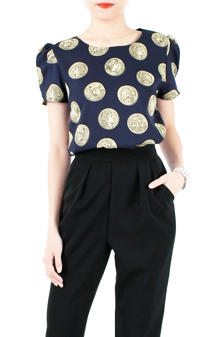 Mythical Hellenistic Coins Blouse