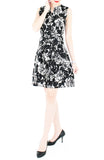 Night Rose A-Line Button Down Dress