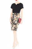 Noir Camellias Jeane Dress