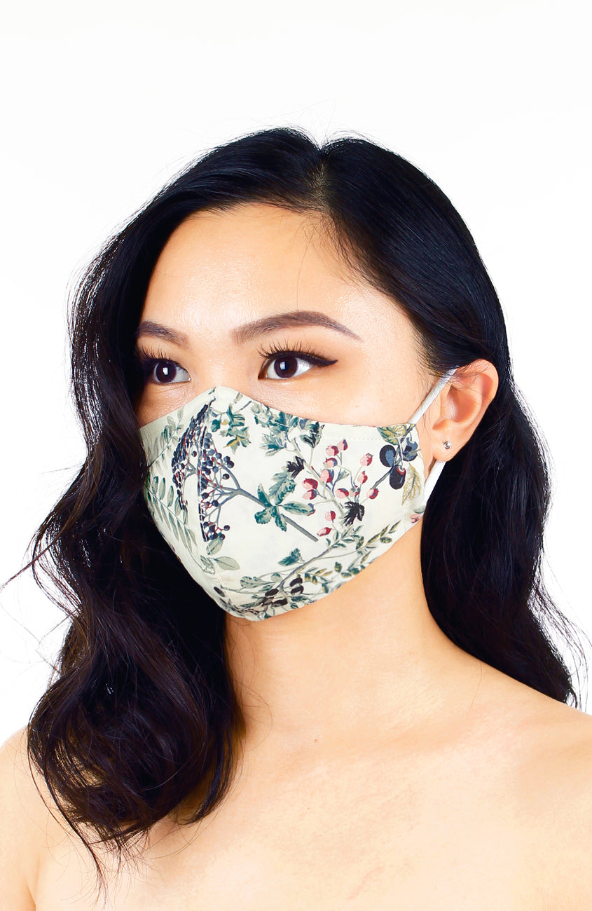 Olive Berries Pure Cotton Face Mask