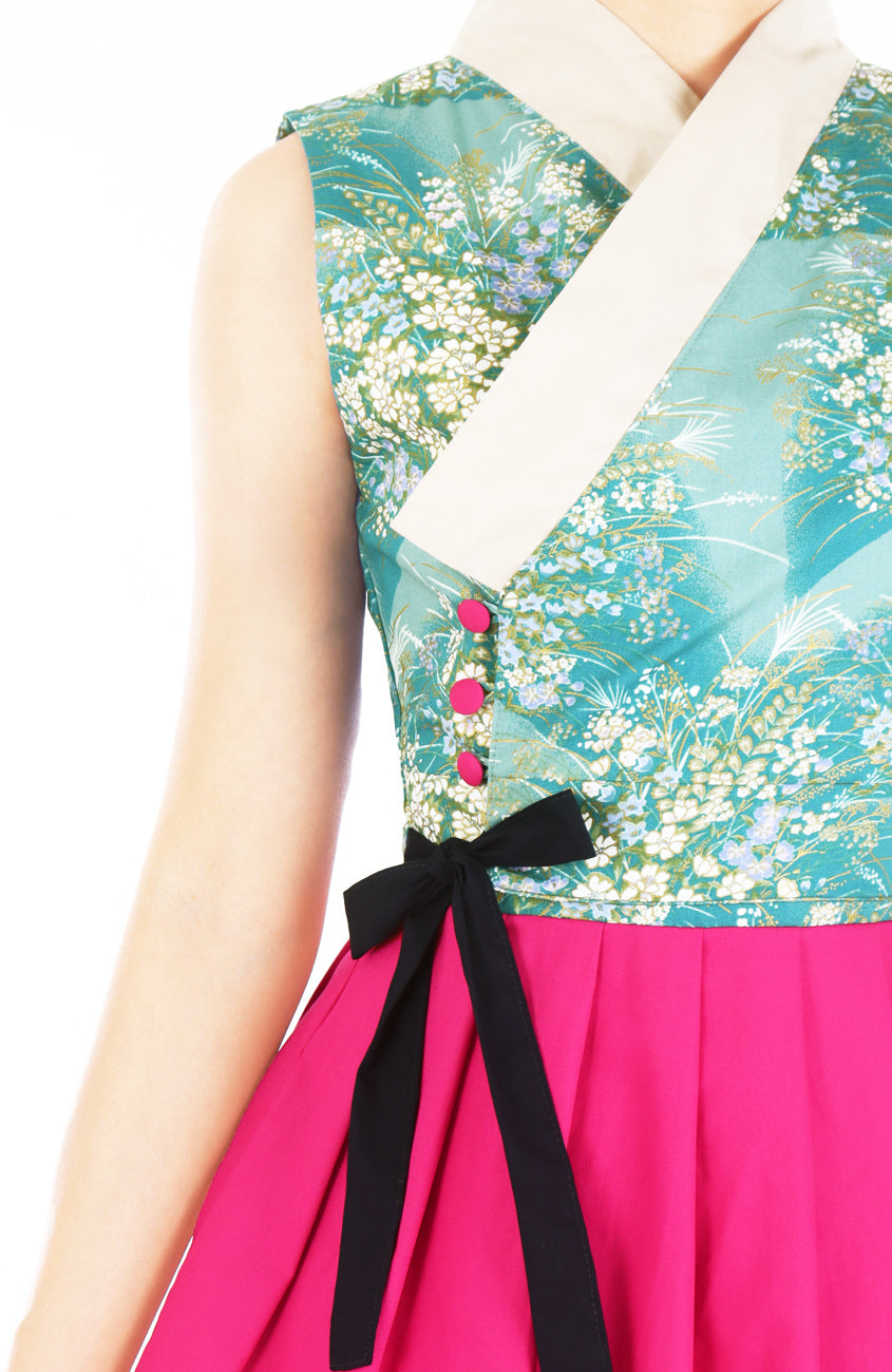 Opulent Jade Sakura Hanbok