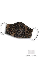 MASQUERADE Luxe Lace Mask - Black Dahlia
