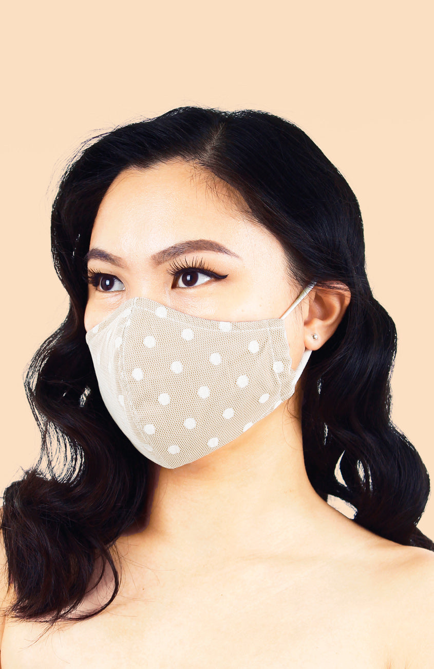 MASQUERADE Luxe Lace Mask - Champagne Lover