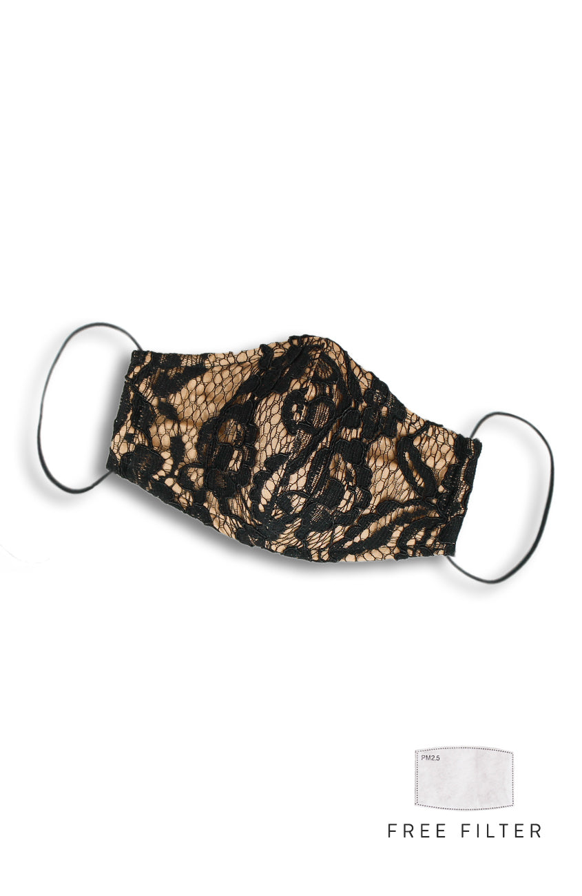 MASQUERADE Luxe Lace Mask - Noir Provocateur