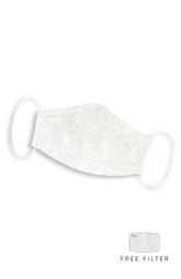 MASQUERADE Luxe Lace Mask - Pure White