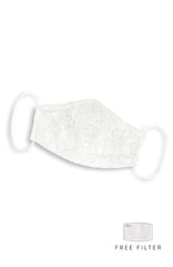 MASQUERADE Luxe Lace Mask - Pure White