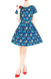 Pandora’s Tropical Paradise Flare Dress with Short Sleeves